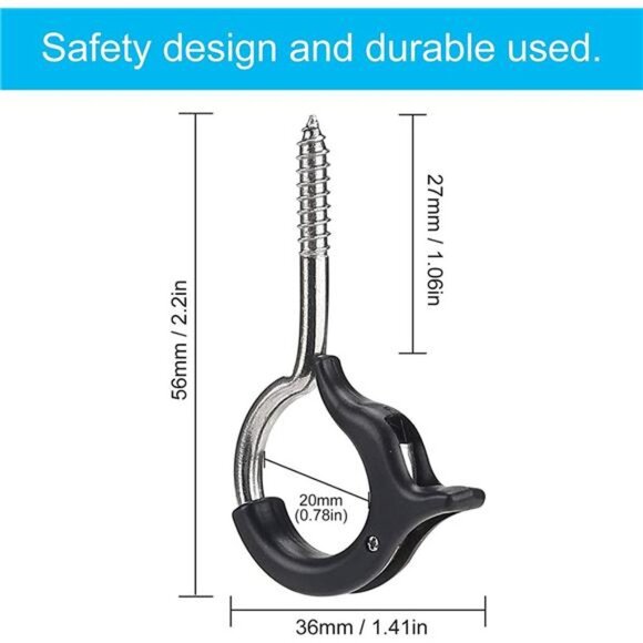 20 Pack Light Hooks for Outside String Lights, Hooks for Outdoor String Lights - Picture 2 of 7